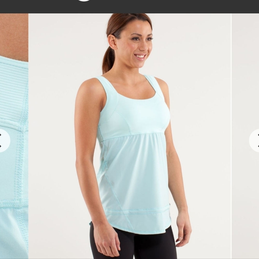 Lululemon Aquamarine Adjustable Tank aize 6 #0031